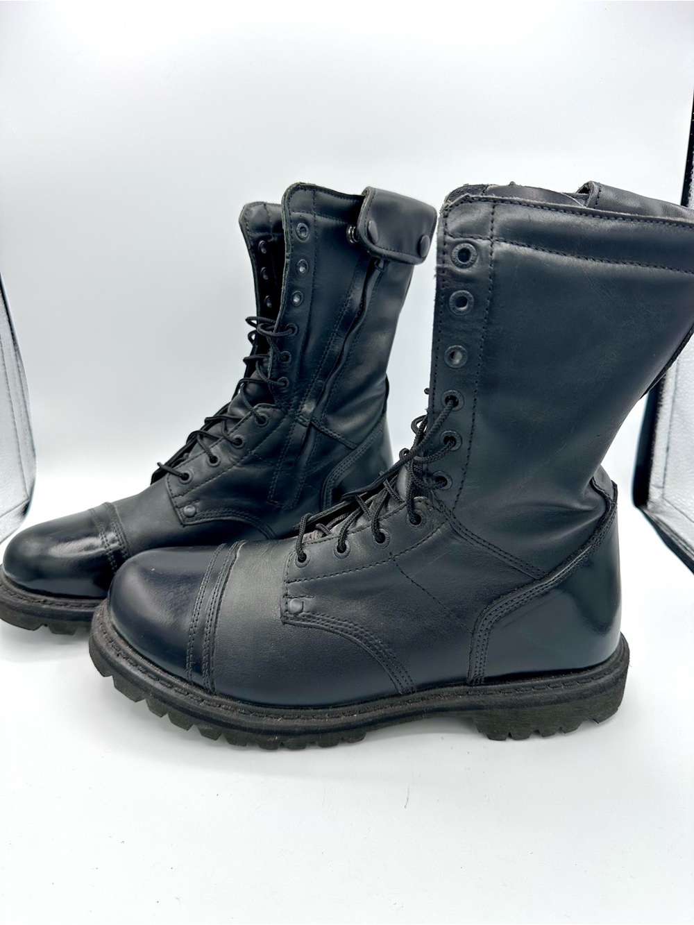 Rocky 10” Paraboot Zipper Leather Paratrooper Combat Boots